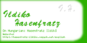 ildiko hasenfratz business card